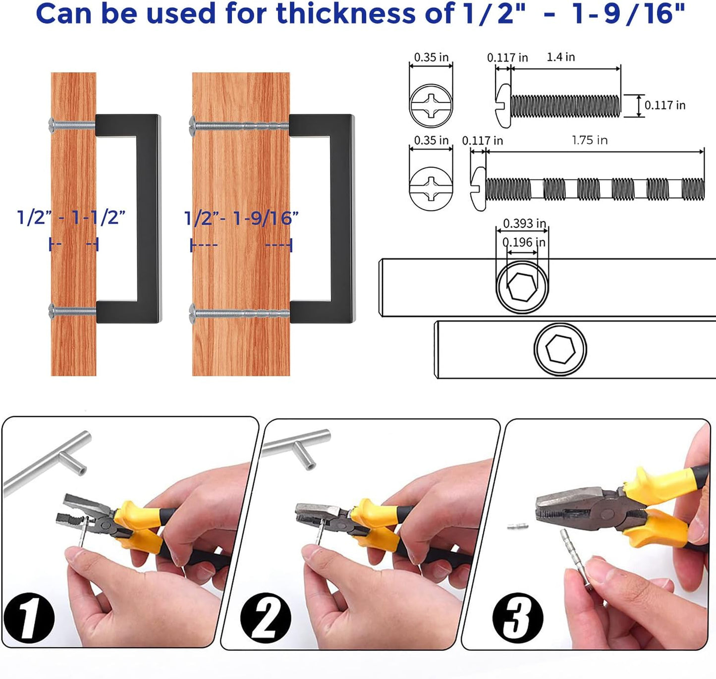 Handles 30 Pack 4 Inch Hole Center