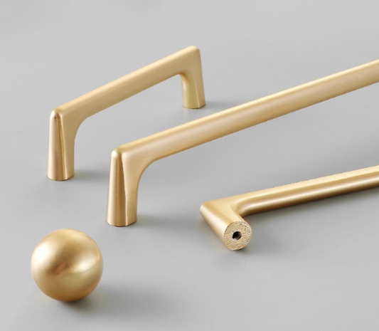 Langham Handle Metallic, Gold/Brass, Satin Knob, 96...320mm