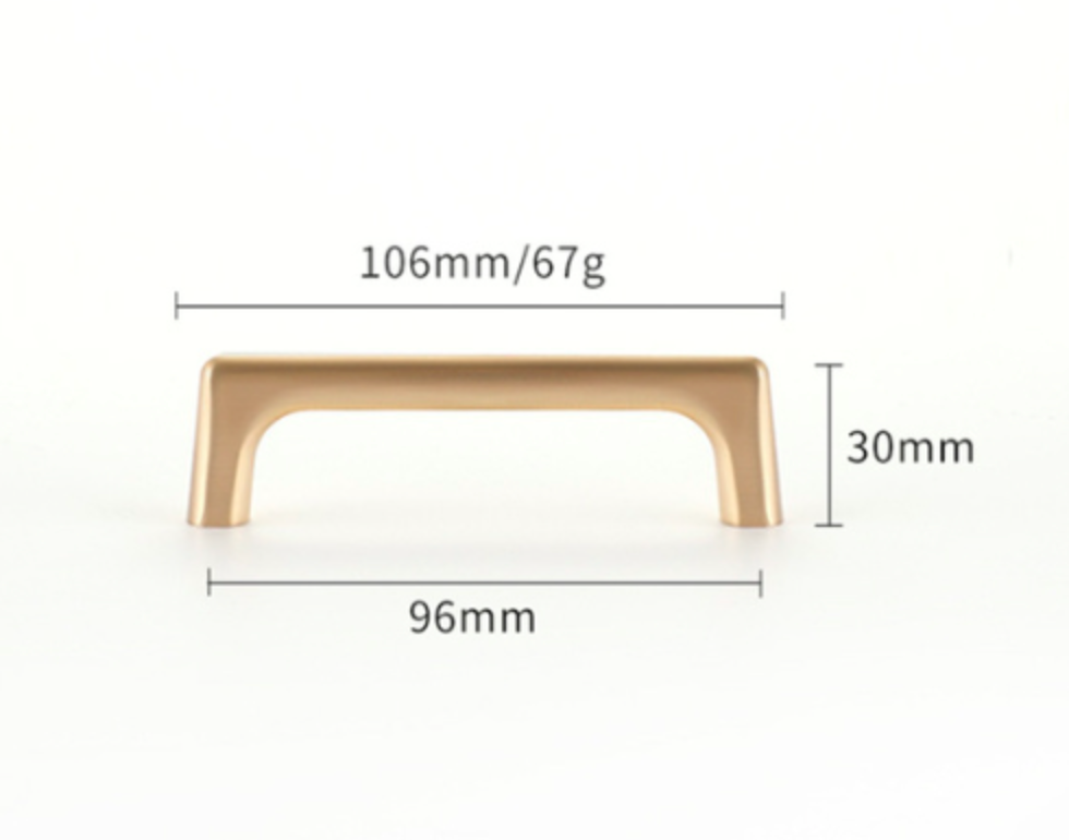 Langham Handle Metallic, Gold/Brass, Satin Knob, 96...320mm