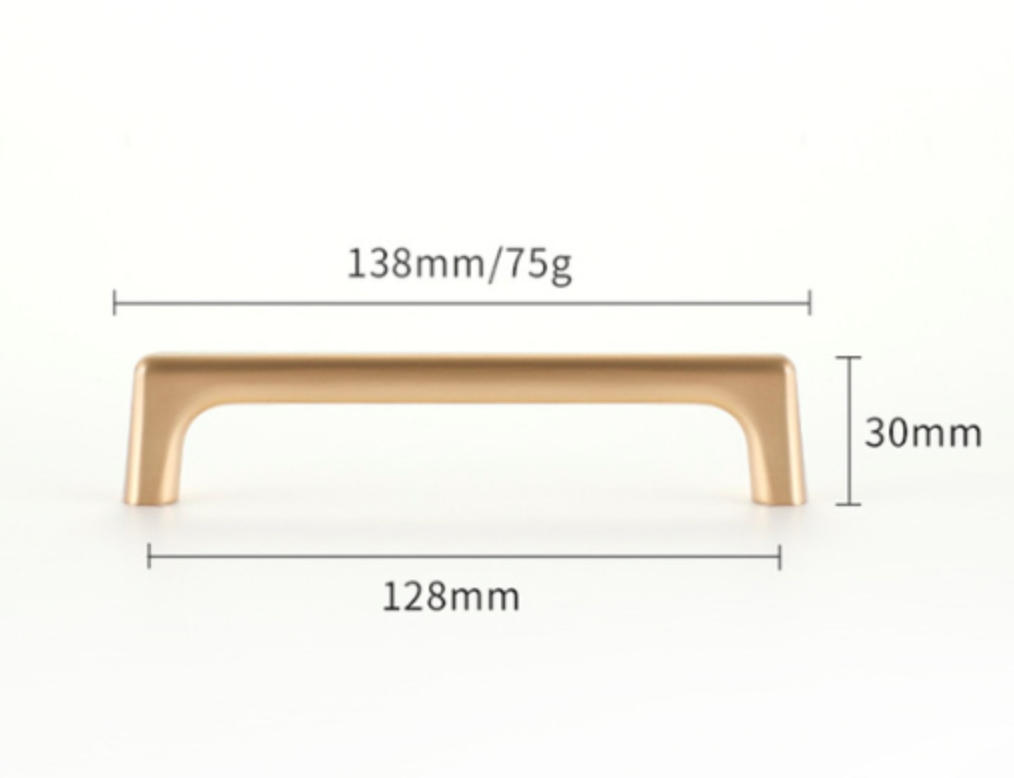 Langham Handle Metallic, Gold/Brass, Satin Knob, 96...320mm