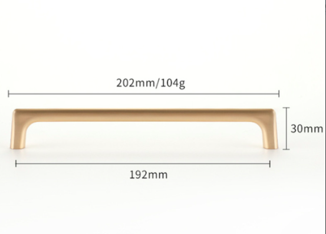 Langham Handle Metallic, Gold/Brass, Satin Knob, 96...320mm