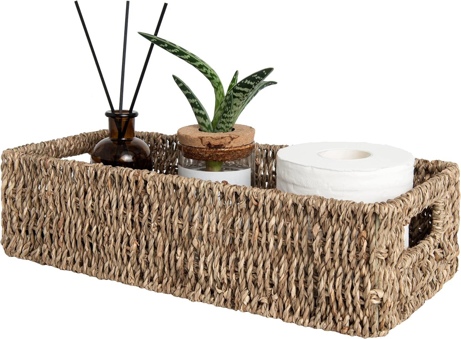 Seagrass Basket  14 ¼"L X 6 ½"W X 3 ¾"H