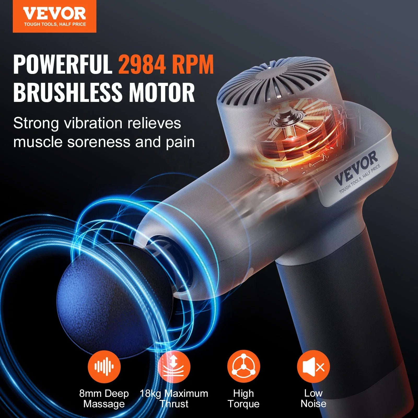 VEVOR Massage Gun - with 5 Speed Levels